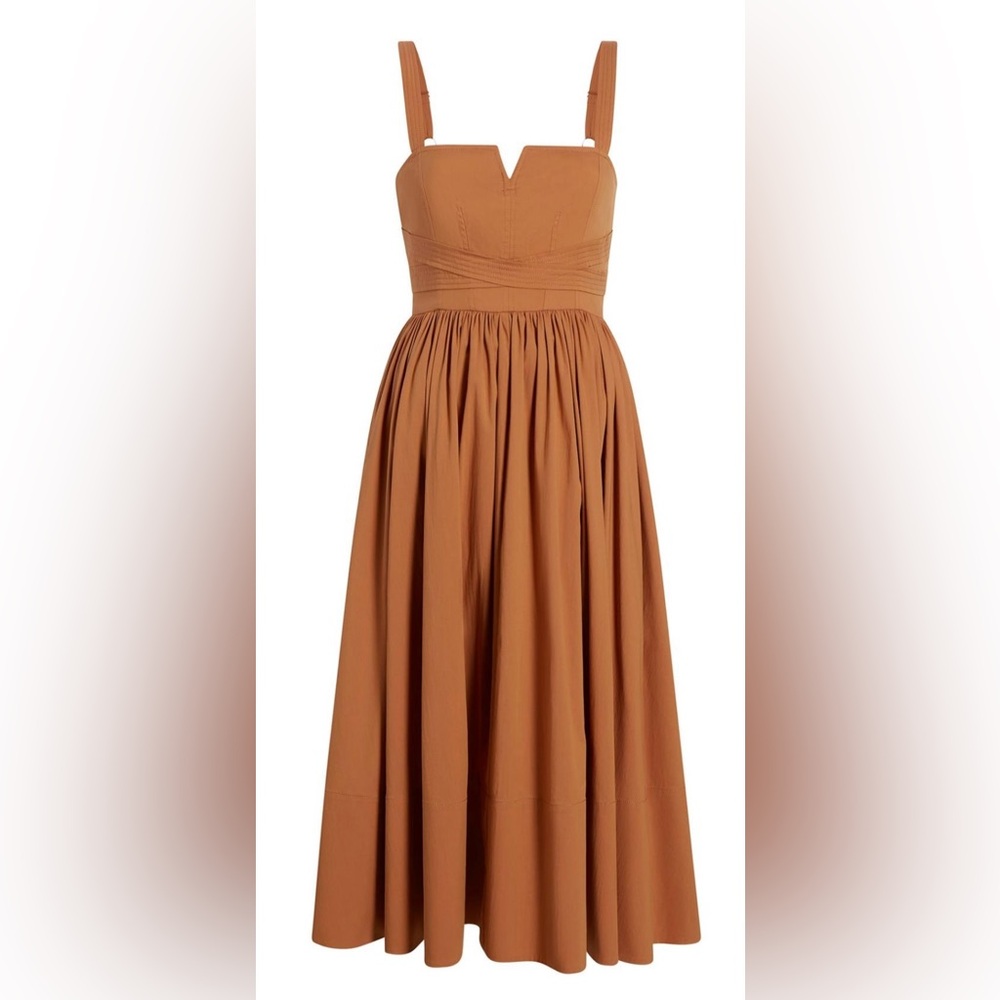 Flattering summer to fall midi dress. Worn once. Excellent condition.